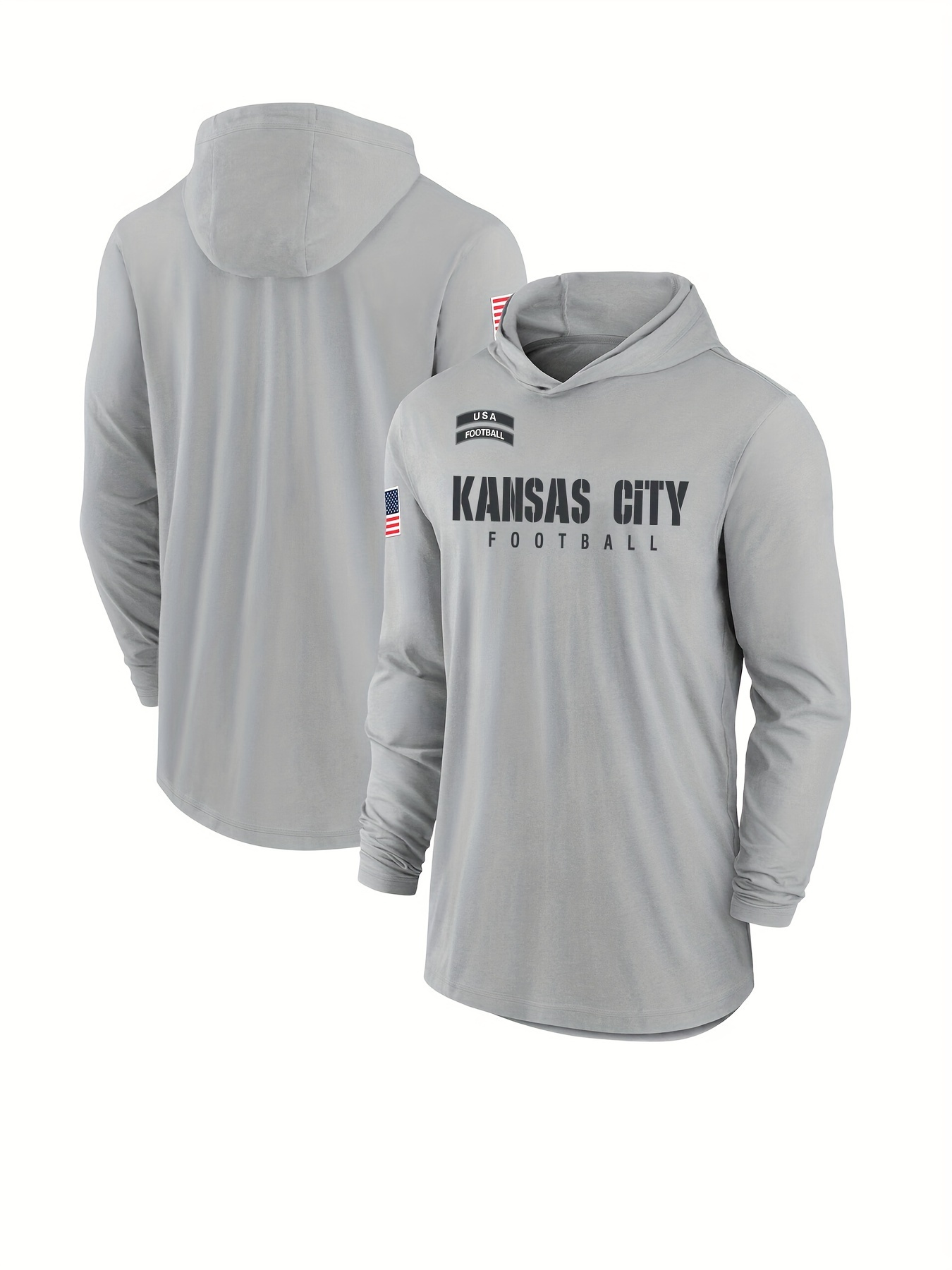 Men Kansas City Chiefs grey 2025 NFL hoodie